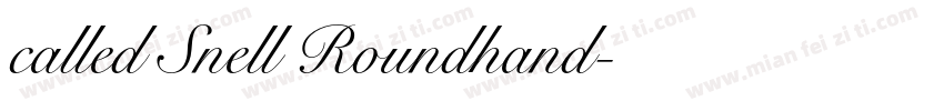 called Snell Roundhand字体转换